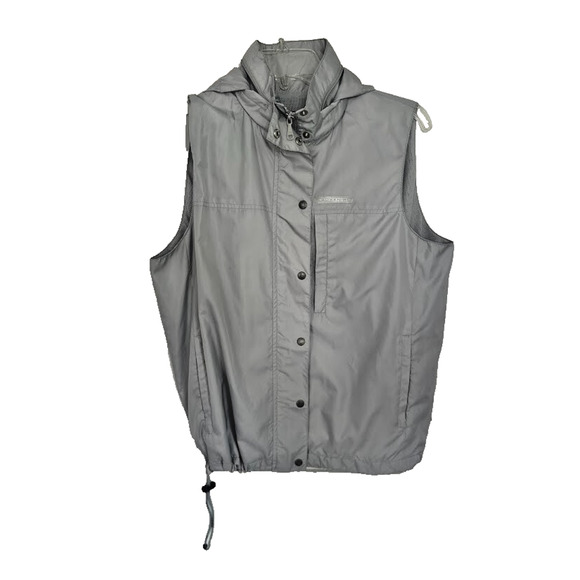 Lauren Ralph Lauren Jacket Womens Small Zip Lined Vest Grey Windbreaker Outdoor - Picture 1 of 8